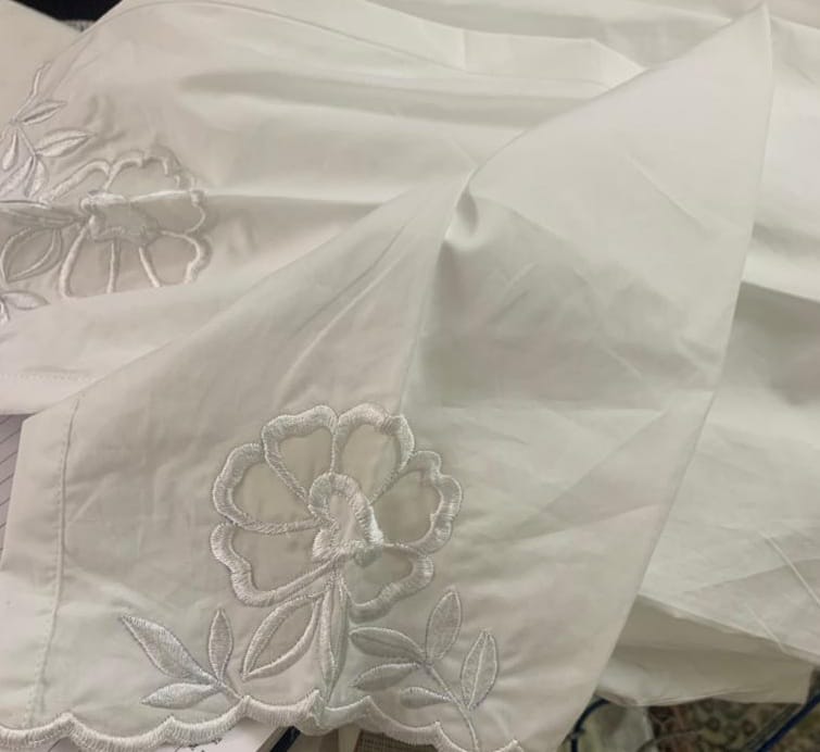 Embroidered Cotton Pant
