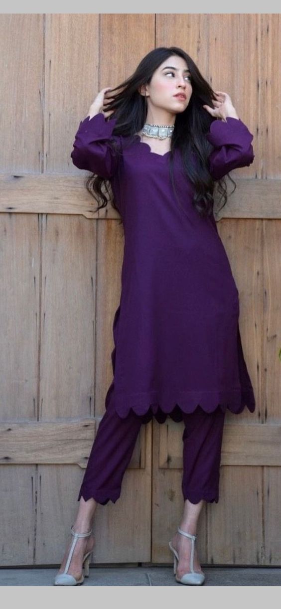 Dark Purple Kurti Extra long - Tribes India