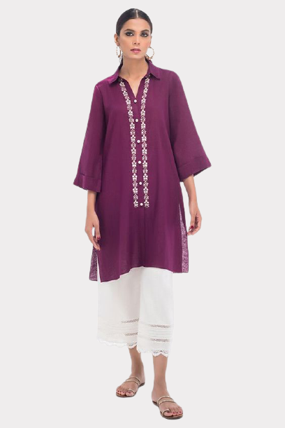 purple cotton kurta