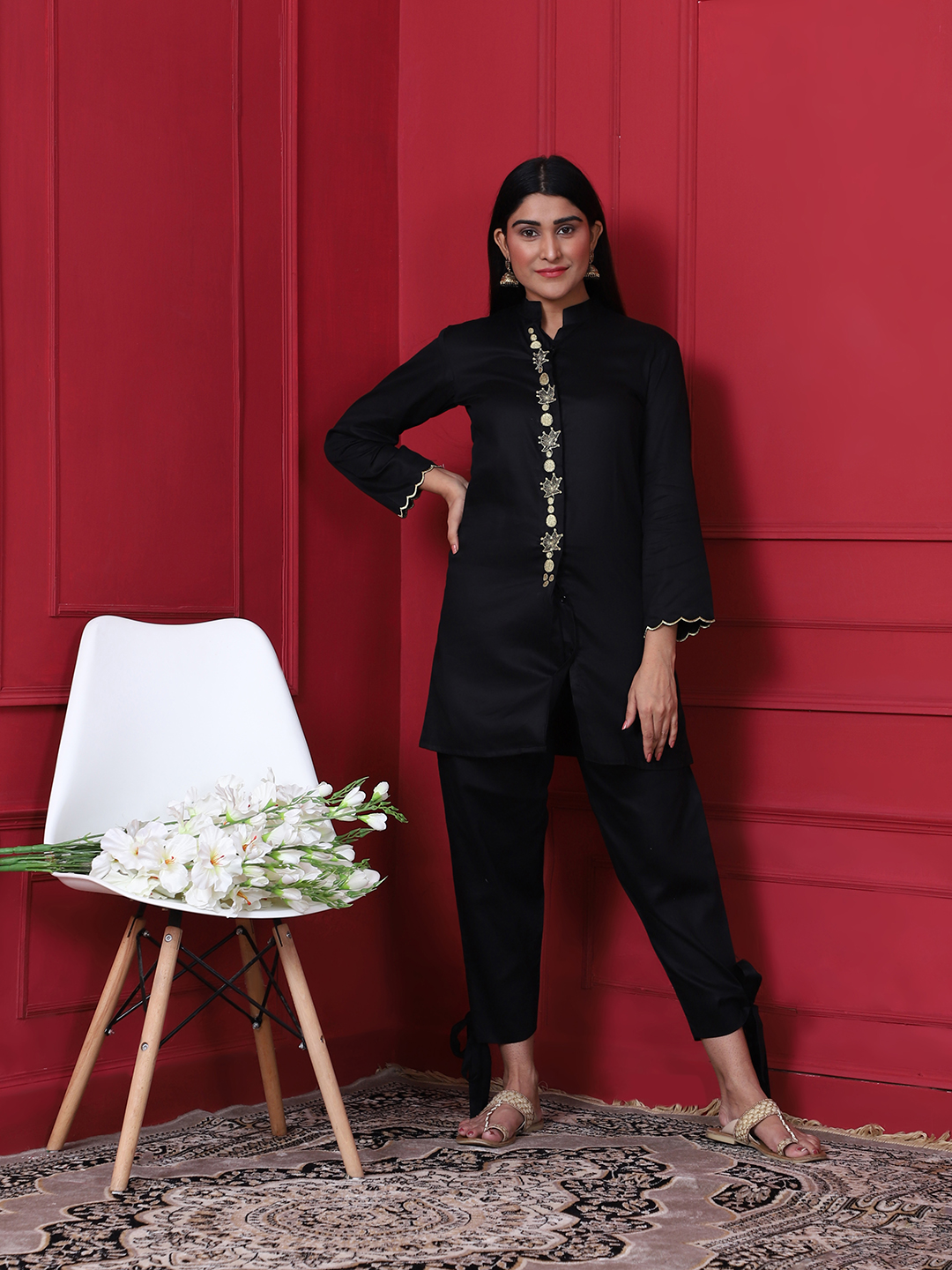 Black Cotton Kurti Pant With Dupatta Set Designer Kurti Set Kurti Dupatta  Set Kurta for Women Printed Kurti Suit Summerwear Kurti 3PC Kurti - Etsy