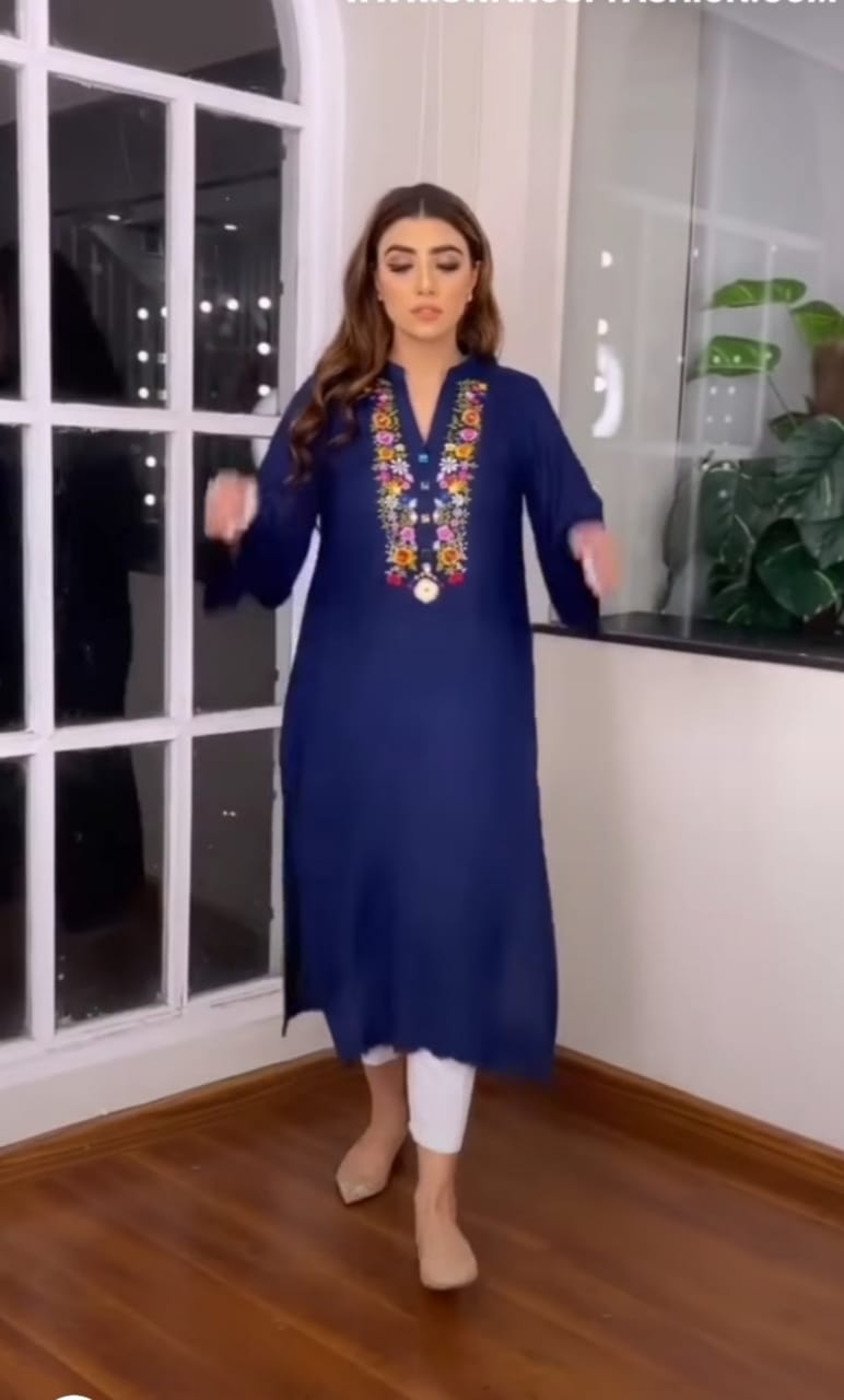 Designer Woolen Kurtis 2024 | grandmother-blog.com