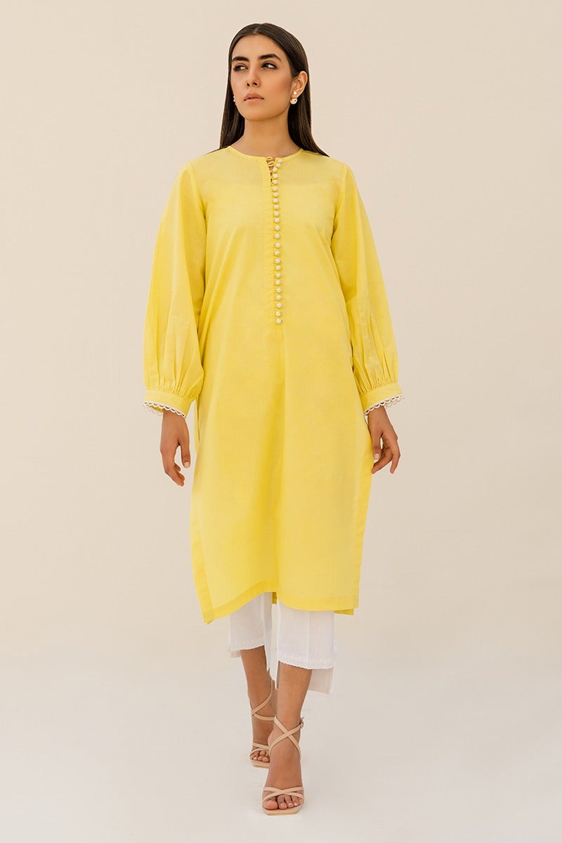 Buy Le Moda Long Ladies Gold Color Silk Pattern A Line Kurti Formal Fancy  Casual Office Kurta at Amazon.in